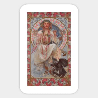 Slavia by Alphonse Mucha Sticker